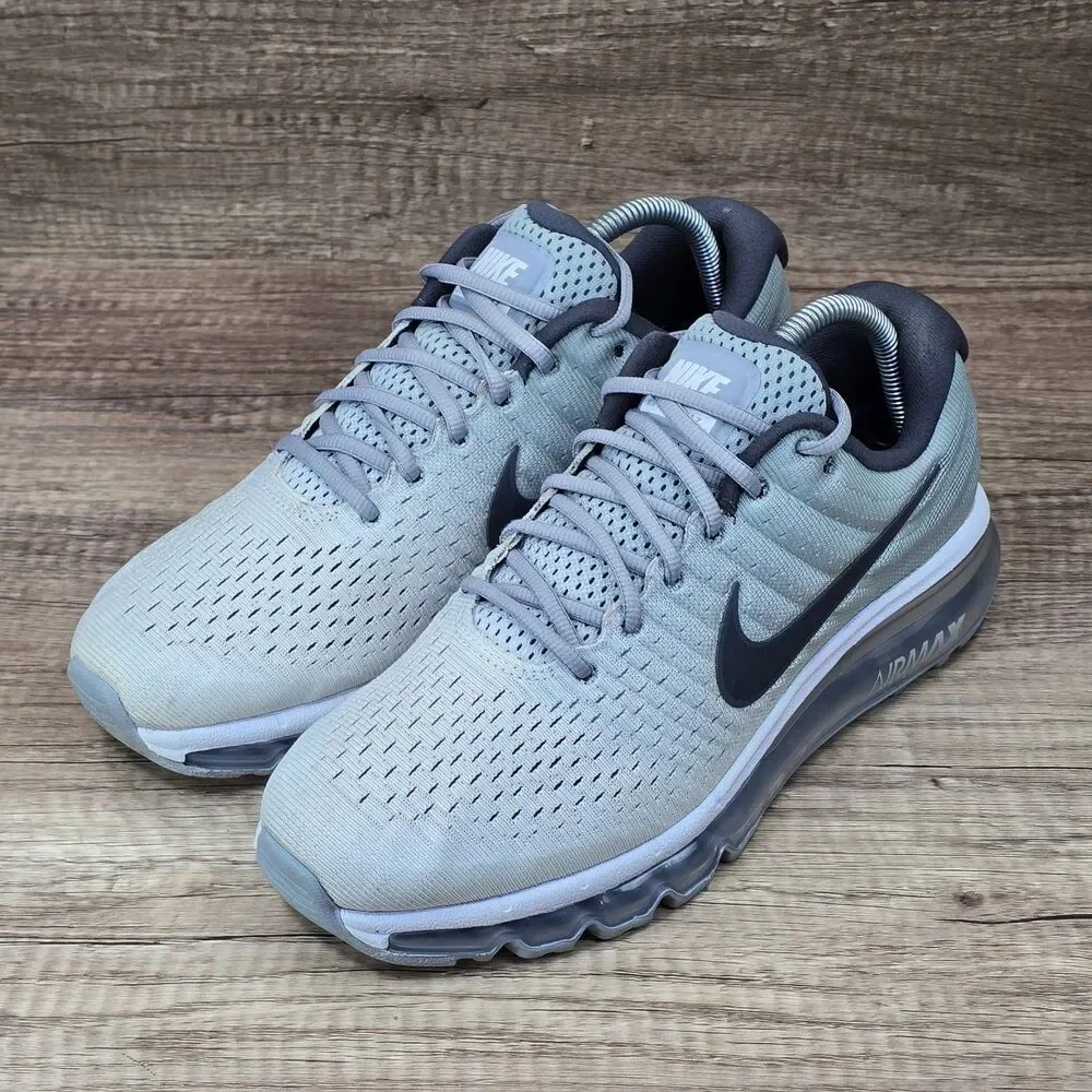Nike Air Max 2017 Men's Size 8.5 Light Bone Gray Running Shoes 849559-101